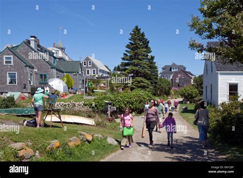 Monhegan Island Maine Stock Photo Alamy