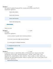 Ihp Module Quiz Docx Question Point For Which Patient