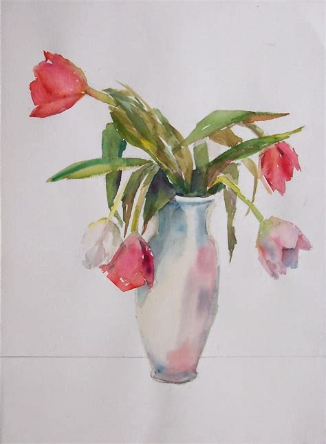 Art Every Day Tulipsstill Lifewatercolor15x11price100