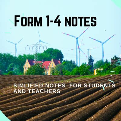 AGRICULTURE O LEVEL FORM ONE NOTES SOIL AND ITS AGRICULTURERAL