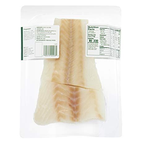 Fresh Brand Wild Caught Pacific Cod Skinless Fillet Portions 12 Oz