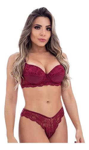 Kit 2 Conjuntos Lingerie Sexy E Calcinha Fio Duplo Parcelamento Sem Juros