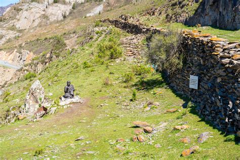 Altai, Russia - May 9, 2025. Ancient road near Chuysky Trakt Altai