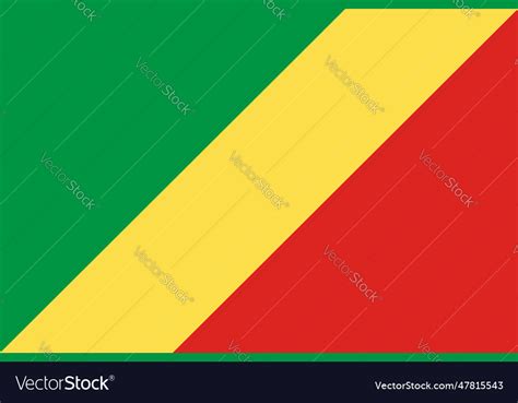 Flag Of Republic The Congo Official Colors Vector Image