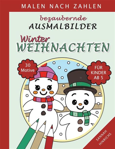 Bezaubernde Ausmalbilder Malen Nach Zahlen Winter Weihnachten