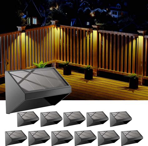 TPSOUM 16 Pack Solar Deck Lights Outdoor Waterproof Led Solar Deck