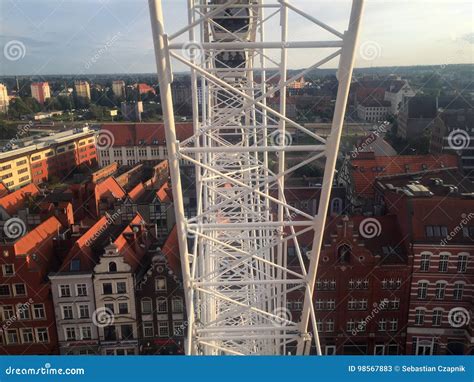 Gdansk Polonia Visión Desde La Rueda De Amber Sky Foto De Archivo