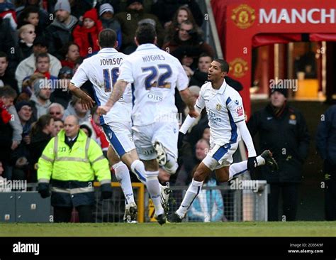 Leeds United's Jermaine Beckford (right) celebrates scoring the opening ...