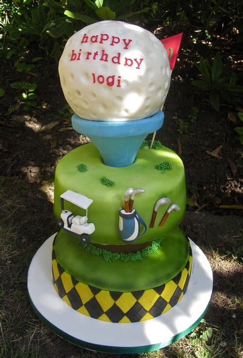 Golf Birthday Cake - Decorated Cake by Daisy Brydon - CakesDecor