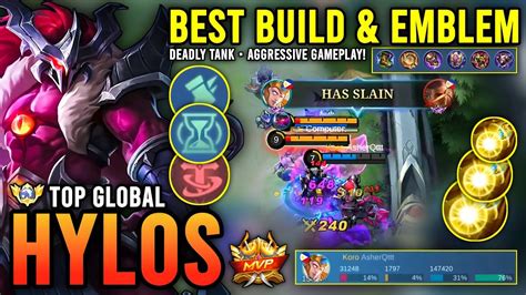 Deadly Tank Hylos Best Build Emblem Top Global Hylos