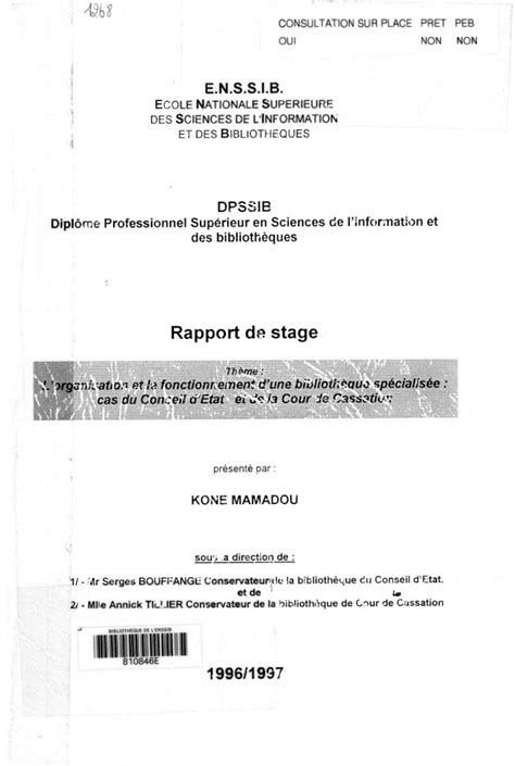 PDF Organisation et le fonctionnement d une bibliothèque 1