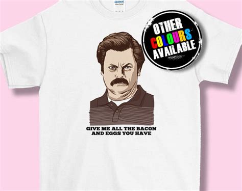 Ron Swanson T Shirt Tee Parks And Recreation Rec Adult S M L Etsy