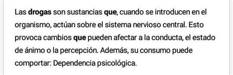 Texto Expositivo Explicativo Sobre Las Drogas Brainly Lat