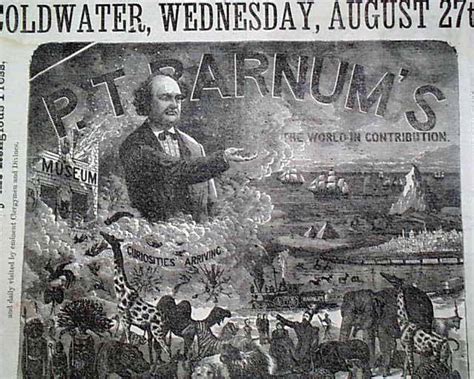 P T Barnum Circus 1873 Advertisement