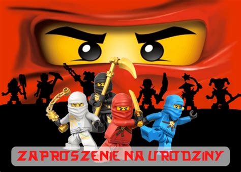 Zaproszenia Urodzinowe Ninjago Szt Druk Design