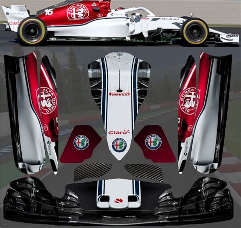 NEW 2018 F1 Sauber Sticker Kit For Tonykart OTK M4 Pods Nosecone Nassau