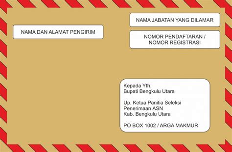 Buku Panduan Contoh Format Lamaran Format Surat Pernyataan Dan Contoh Amplop Bkpsdm Bengkulu