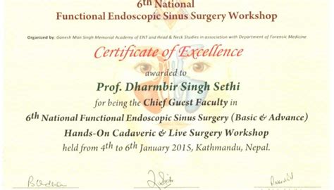 6th National Functional Endoscopic Sinus Surgery Workshop Kathmandu