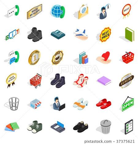 Globe Icons Set Isometric Style Stock Illustration Pixta