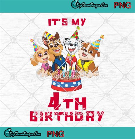 Paw Patrol Custom Birthday Gift Png It S My Th Birthday Png Paw