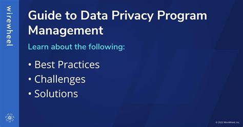 Guide To Data Privacy Program Management Wirewheel