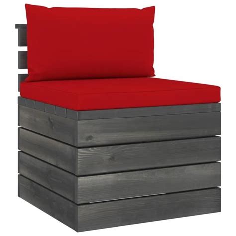 Xiafmall Canap De Milieu Palette De Jardin Avec Coussins Bois De Pin