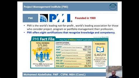 01 مقدمة إدارة المشاريع الاحترافيه ومتطلبات الحصول على الشهاده Pmp