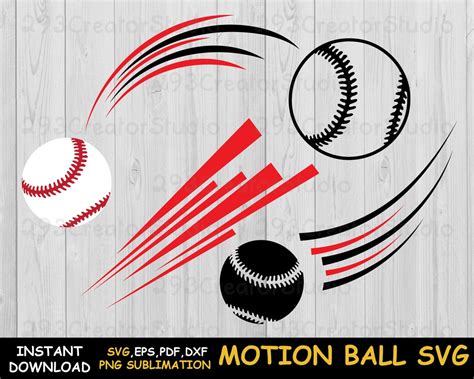 Baseball Svg File For Cricut Motion Baseball Png Sublimation Sport