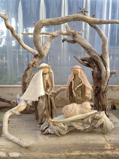 Driftwood Nativity By Claire Presepe Di Natale Natale Rustico Idee