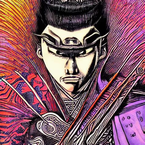 Samurai By Kentaro Miura Psychedelic Stable Diffusion OpenArt