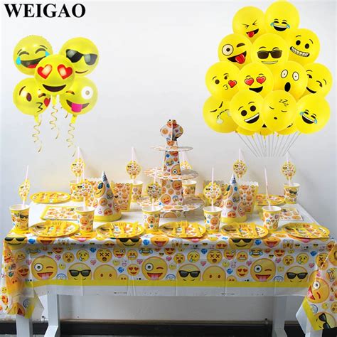 Aliexpress.com : Buy WEIGAO Emoji Party Decorations Smiley Face ...