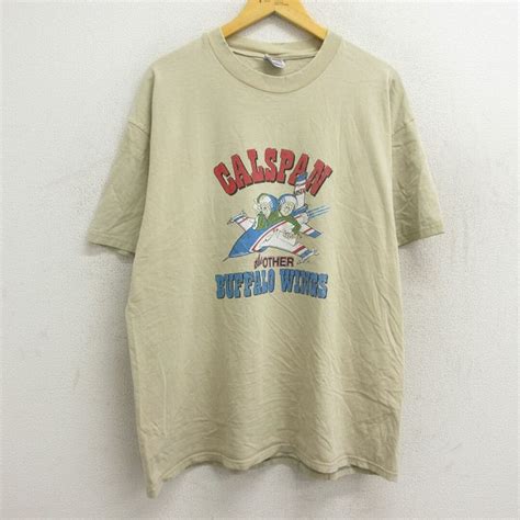 Hanes Xl★古着 ヘインズ Hanes 半袖 ビンテージ Tシャツ メンズ 00年代 00s カルスパン 飛行機 バッファロー