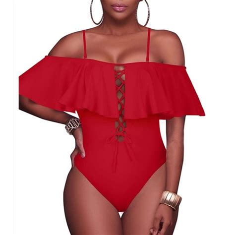 Swim One Piece Red Bathing Suit Poshmark