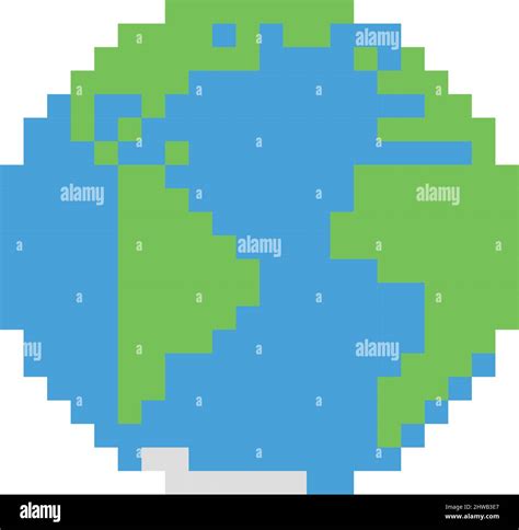 Pixelart World Map Stock Vector Images Alamy