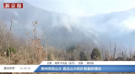 贵州毕节山火复燃，消防救援人员和当地居民正扑救应急火势基本