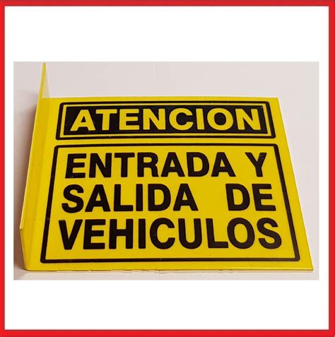 Cartel Entrada Y Salida Vehiculos” Infinity Seguridad