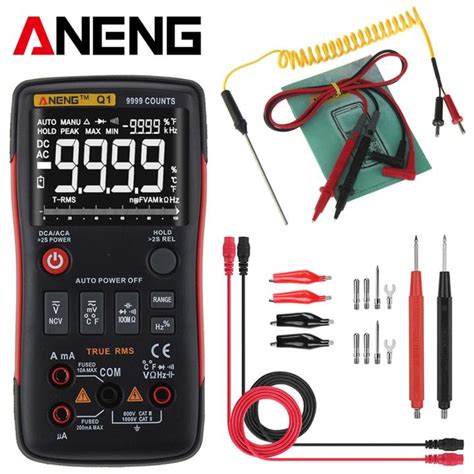 Aneng 9999 Hitungan Multimeter Digital RMS Sejati Pengukur Tegangan