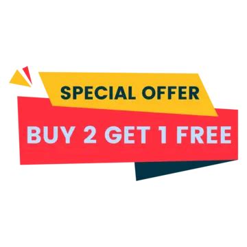 Special Offer Buy 1 Get Free Vector Buy 1 Get Buy 2 Get 1 Buy One