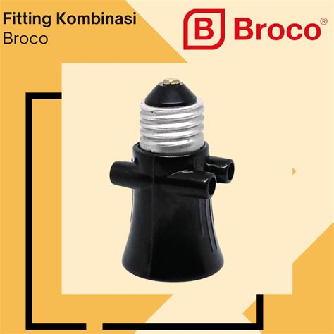 Jual Broco Fitting Lampu Kombinasi Fitting Lampu E Broco Hitam L