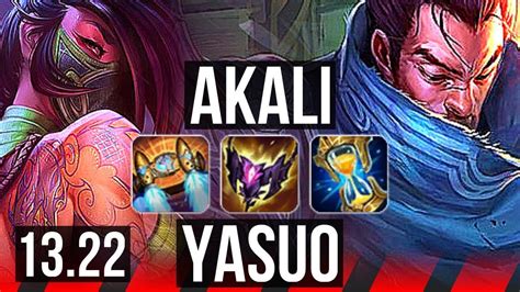 Akali Vs Yasuo Top Comeback Games Godlike K Mastery Kr