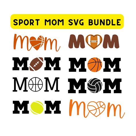 Sport Mom Svg Bundle Mom Svg Bundle Sport Svg Bundle Football Mom Baseball Mom Basektball