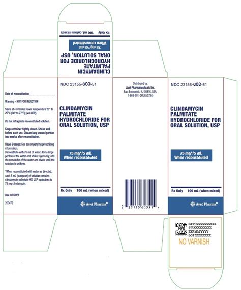 Clindamycin Palmitate Hydrochloride Heritage Pharmaceuticals Inc D B