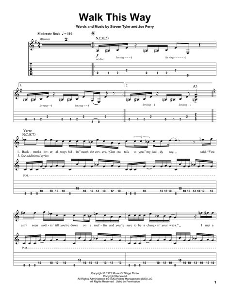 Walk This Way | Sheet Music Direct