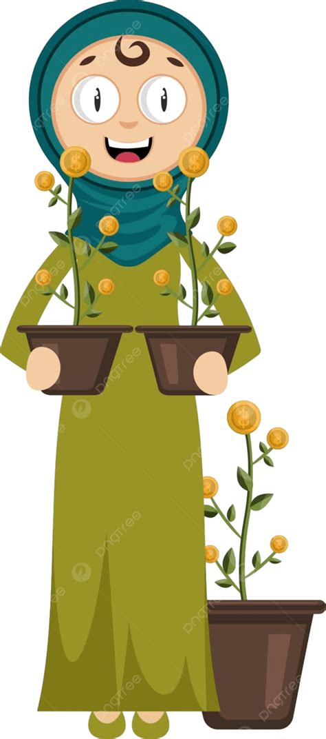 Vector Ilustrado De Una Dama Sosteniendo Plantas Sobre Un Fondo Blanco