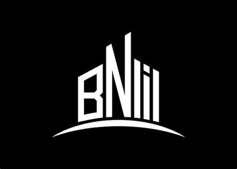 Estampa De Diseño Del Logotipo Del Monograma Vectorial Del Edificio Bni