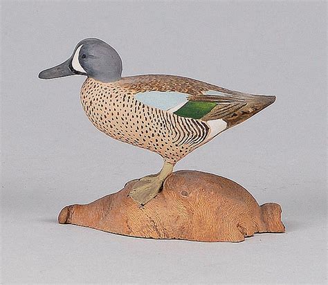 Lot MINIATURE BLUE WINGED TEAL DRAKE By Harold Gibbs Of Barrington