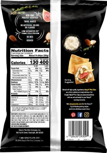 Stacy S Organic Baked Simply Naked Pita Chips Oz Kroger