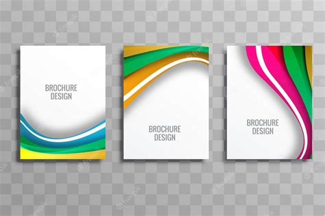 Free Vector Abstract Stylish Wavy Business Brochure Template Vector