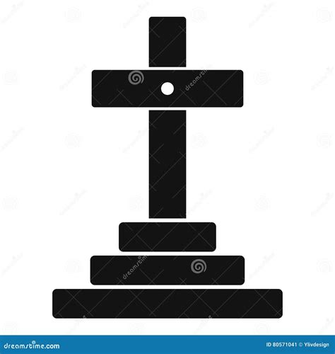 Grave Icon Simple Style Stock Vector Illustration Of Tomb 80571041