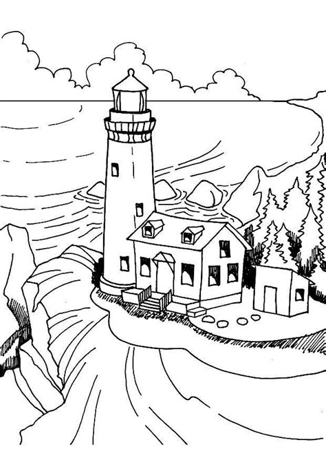 Lighthouse Coloring Pages At Free Printable